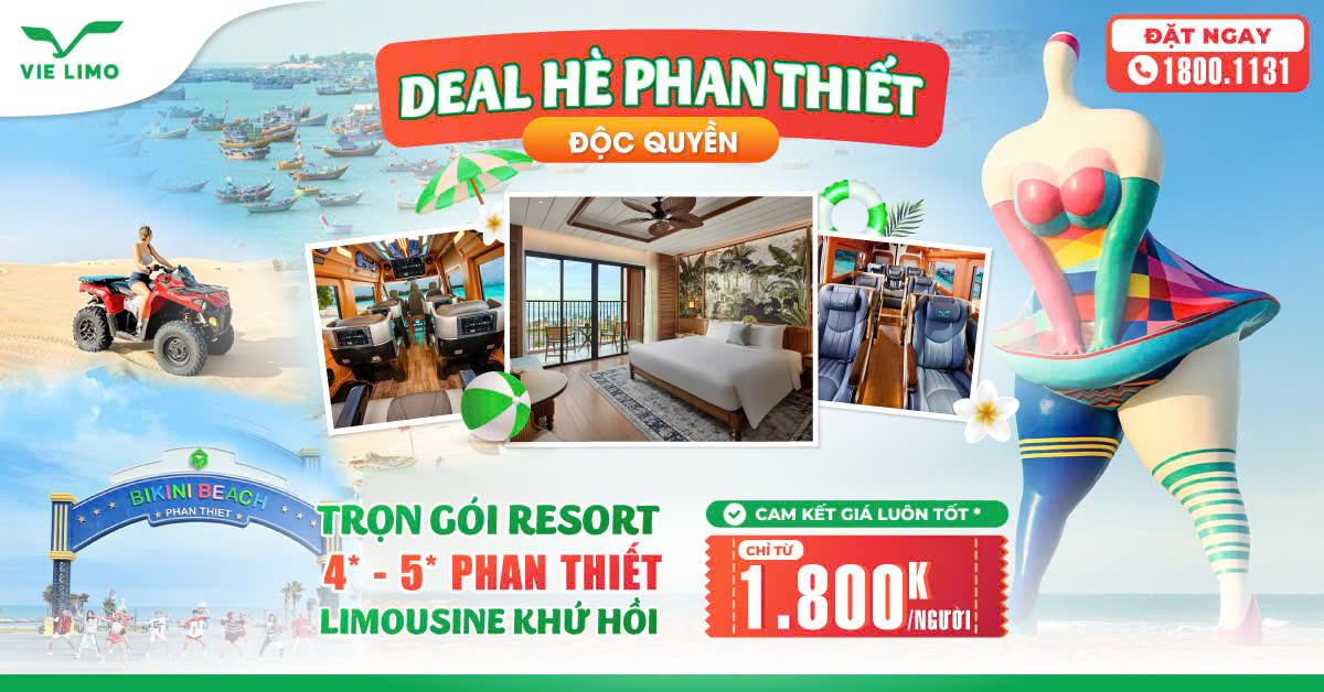 Combo du lịch Mũi Né giá cực hấp dẫn tại Vie Limo