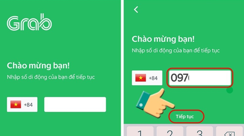 Cài đặt ứng dụng Grab